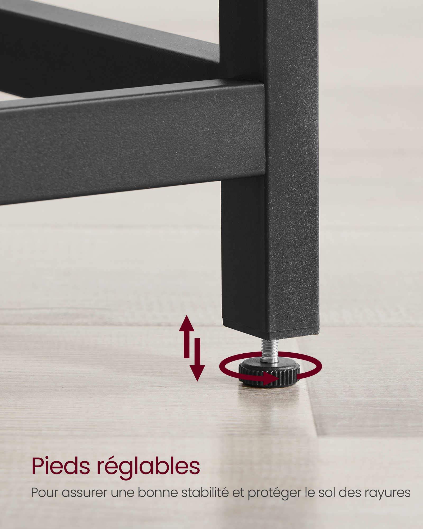 VASAGLE Bureau en Forme de L, Bureau Gaming, 149 x 149 x 76 cm, Bureau d’Angle, Idéal pour Étudier, Bureau d'Ordinateur, Gain d’Espace, Facile à Assembler