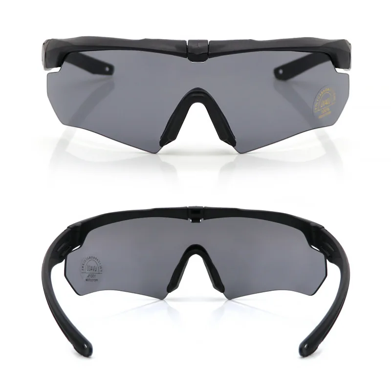 Nuevas gafas tácticas polarizadas, juego de 3 lentes, gafas de escalada para deportes al aire libre, gafas protectoras de seguridad a prueba de viento y polvo