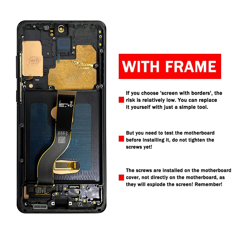 Super AMOLED for Samsung  S20+ G985 G985F G985F/DS Lcd Display with Frame Digital Touch Screen Assembly S20 Plus Display