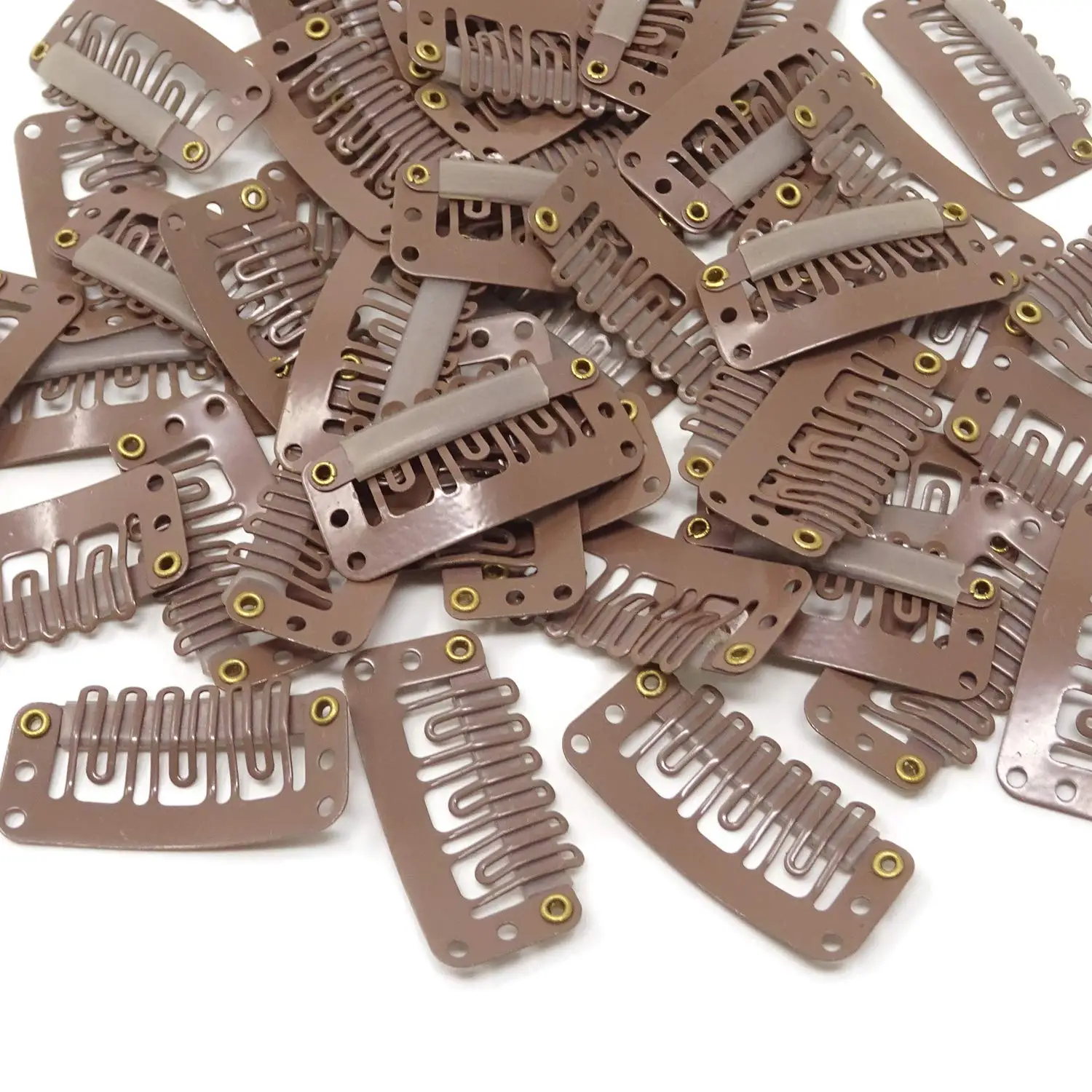 50 คลิปสําหรับคลิปในผมจริง Wefts ต่อผมวิกผมกิ๊บกิ๊บ