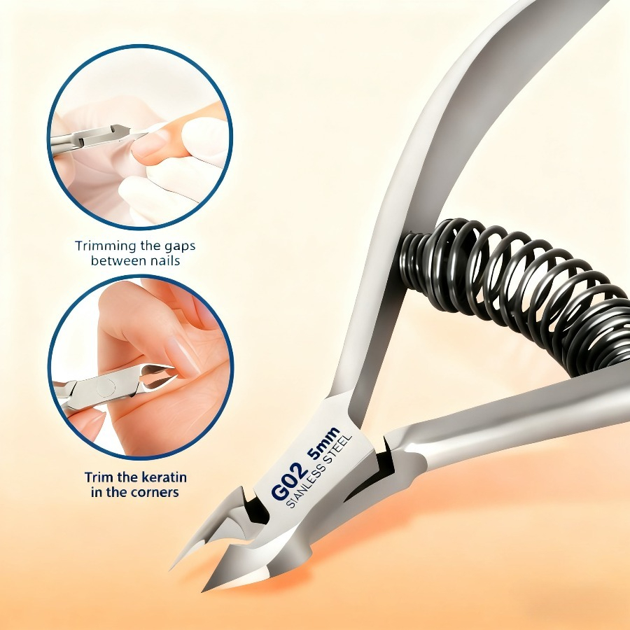 Professional Cuticle Trimmer Nail With Sharp Blade Nail Clippers Nail Art Tools Double Springs For Nail Care Pedicure Nail Tools