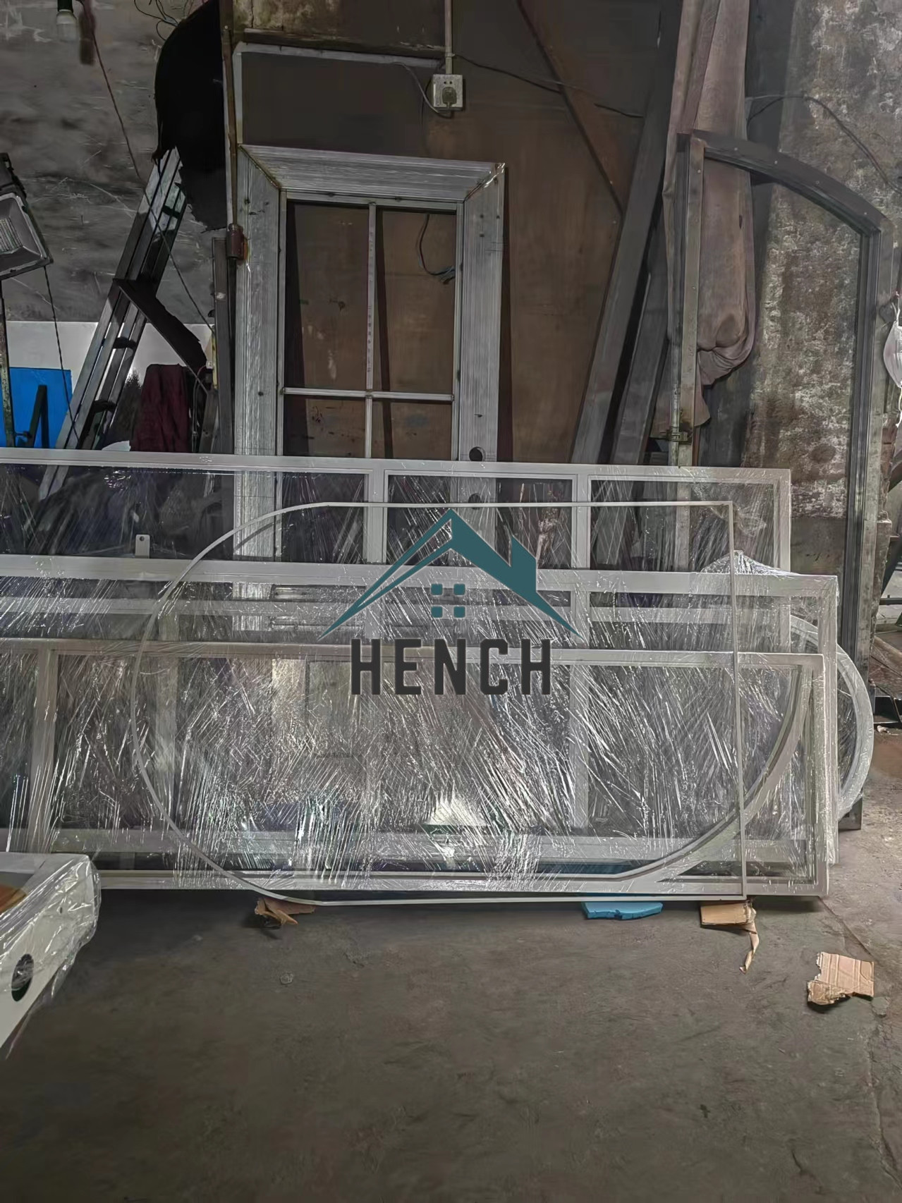 Hendidura de hierro, vidrio, acero, diseño de puerta francesa, China