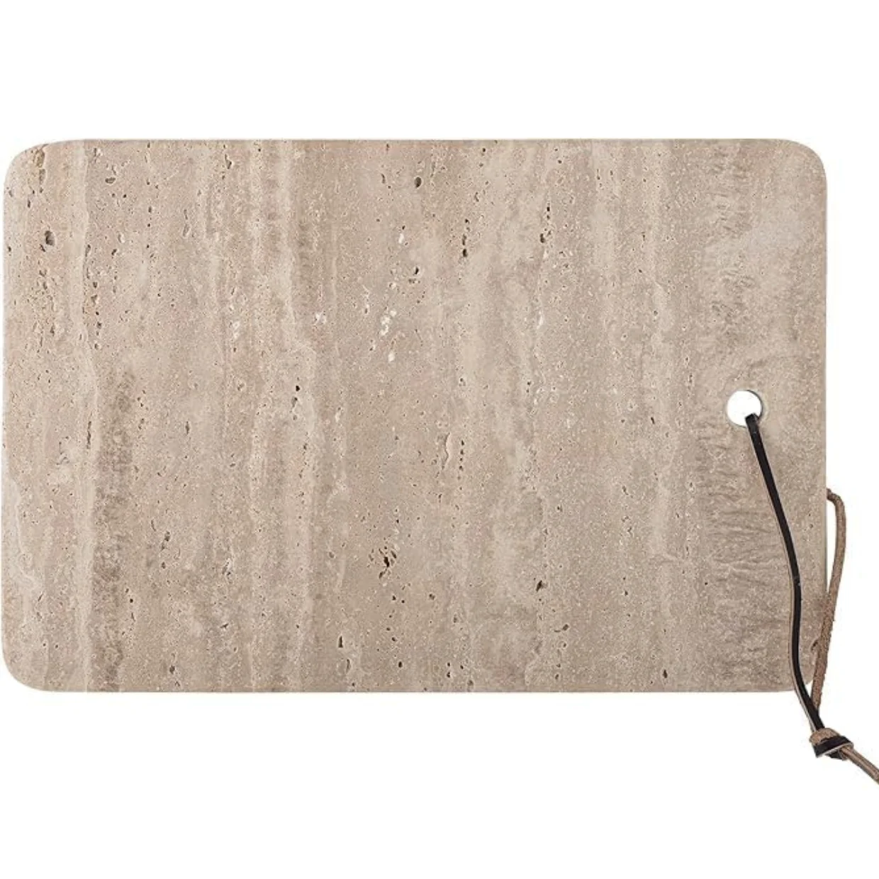Tagliere “Filo” in travertino naturale 30×20 cm 🪨 | Elegante tagliere artigianale per formaggi, sushi e salumi | Design sottile e di lusso fatto a mano in Italia 🇮🇹 | Accessorio cucina e arredo