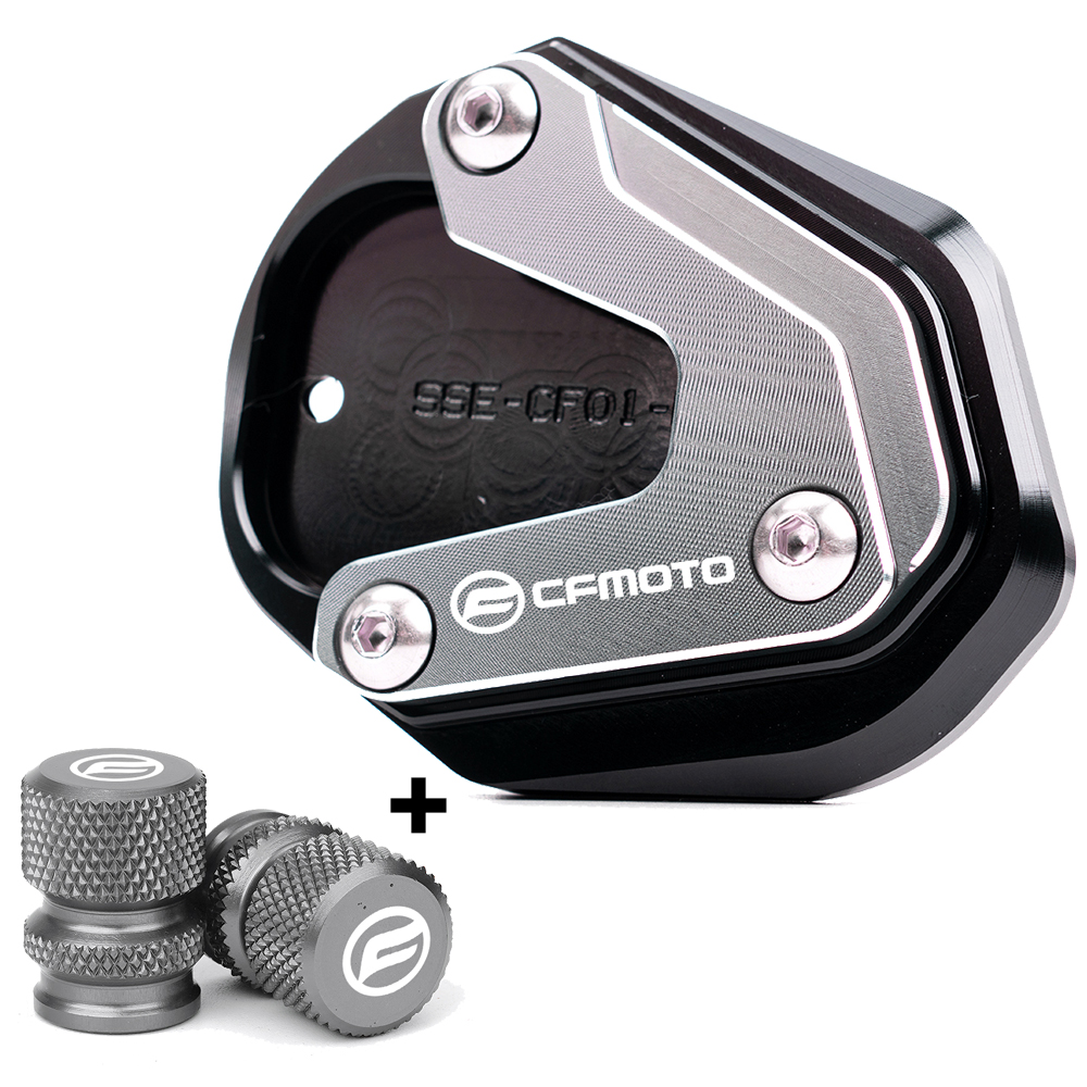 オートバイ用アルミニウムスタンド,フットサイドスタンド,より大きなパッド,タイヤポートキャップ,cf700mt 800mt 650mt 650 800 700 mt cf 650tr-g