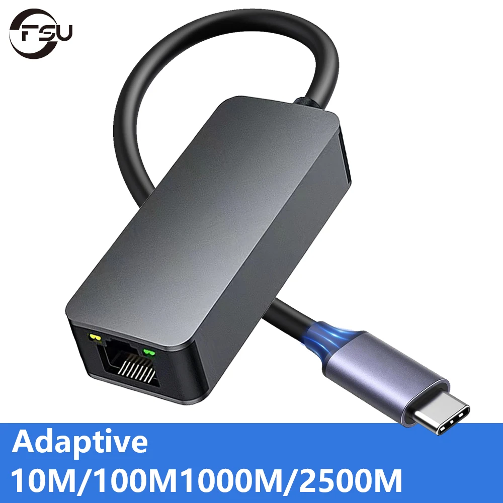FSU USB/USB C к RJ45 2,5G Адаптивная 10 м/100 м/1000 м/2500 м USB/Type-C внешняя сетевая карта для ноутбука, планшетов, iPad