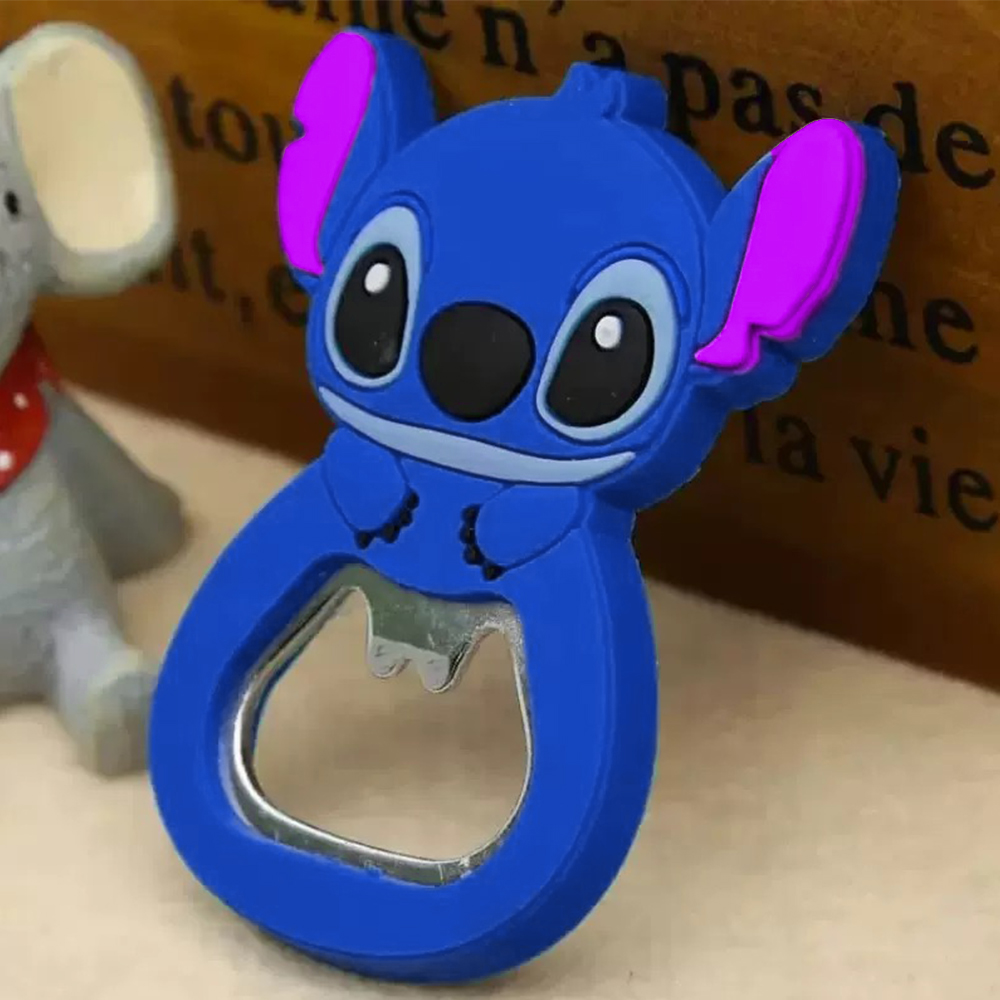 MINISO Kawaii Disney Stitch Flaschenöffner Lilo & Stitch Peripherer Kühlschrankmagnet Cartoon Multifunktionaler Bierflaschenöffner