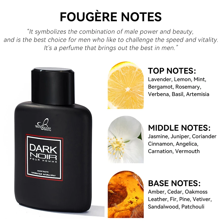 100ML 3.4FL.OZ フゼール オードパルファム スプレー 男性用、香り長持ち、デートや日常生活、ギフト用のフレッシュな香水