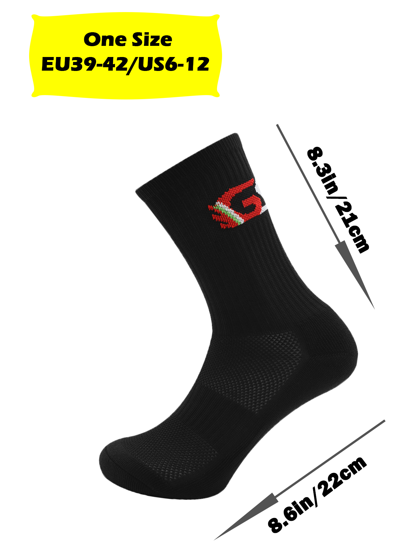 1 Paar athletische Performance-Radsocken für Damen und Herren