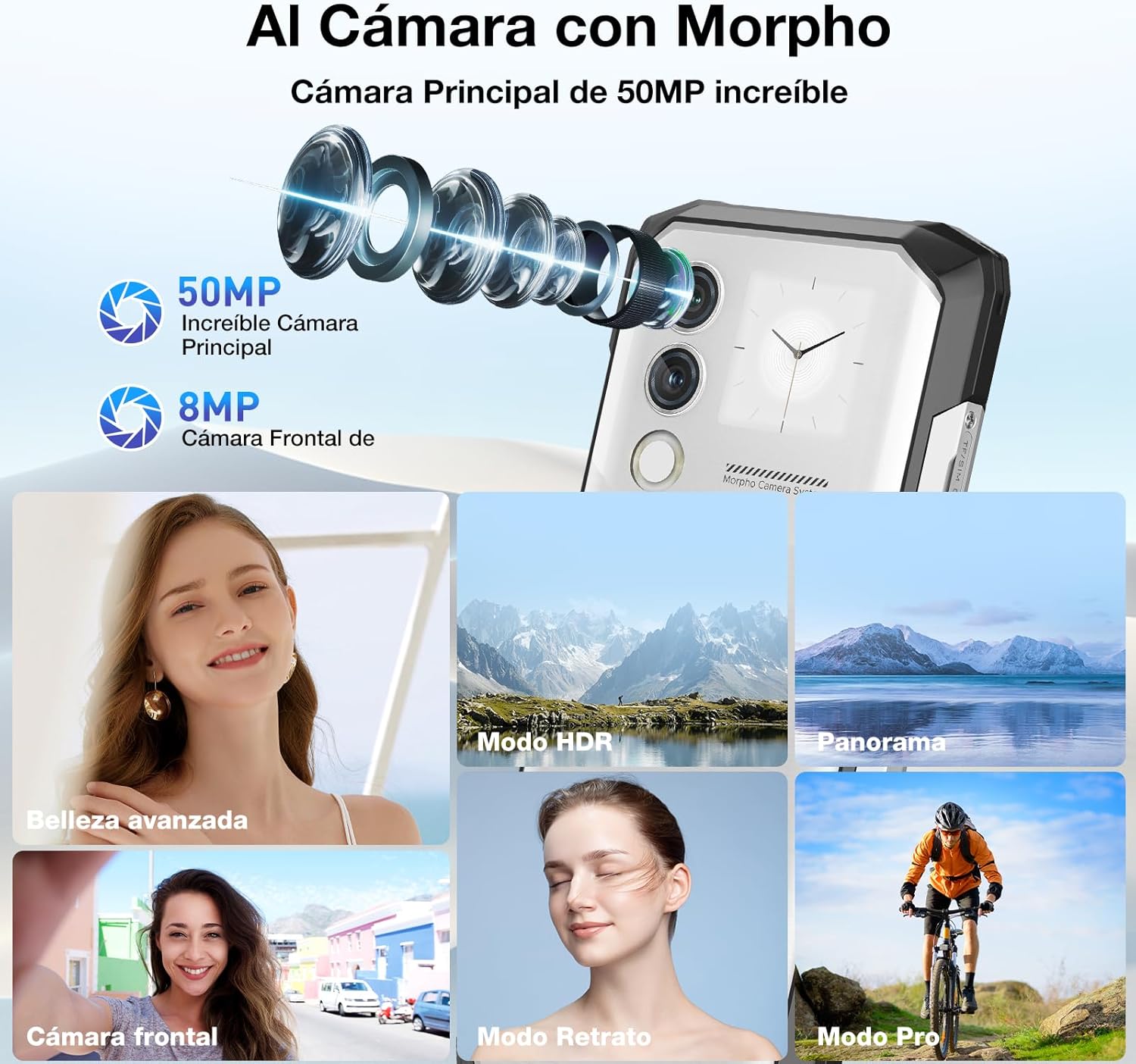 Doogee-Téléphone robuste Blade 10 Max, écran 6.56 "90Hz, 8 Go + 256 Go, écran arrière, caméra principale AI 50MP, 10300mAh, charge 18W, première mondiale