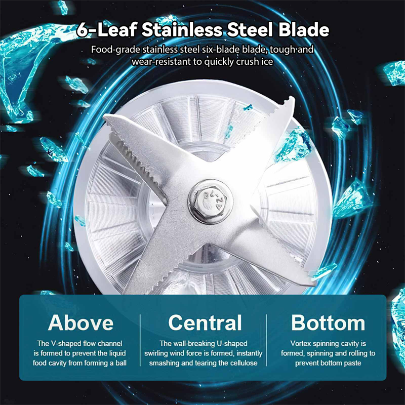 Liquidificador elétrico 2 em 1 2000W de alta potência pesado devido liquidificador comercial processador de alimentos biscoitos de gelo