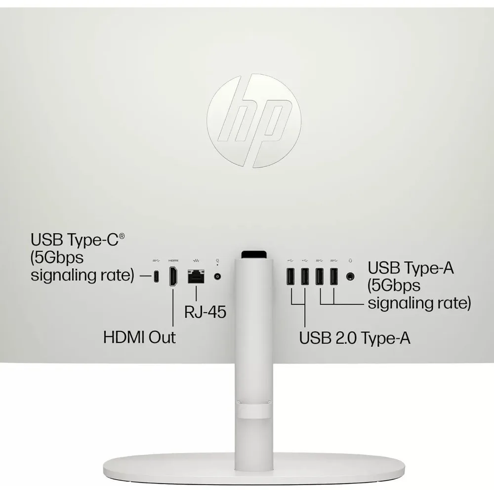 HP 21.5" All-in-One Desktop,Intel Celeron J4025,32GB RAM,2TB SSD,Intel UHD Graphics 600,Windows 11,White
