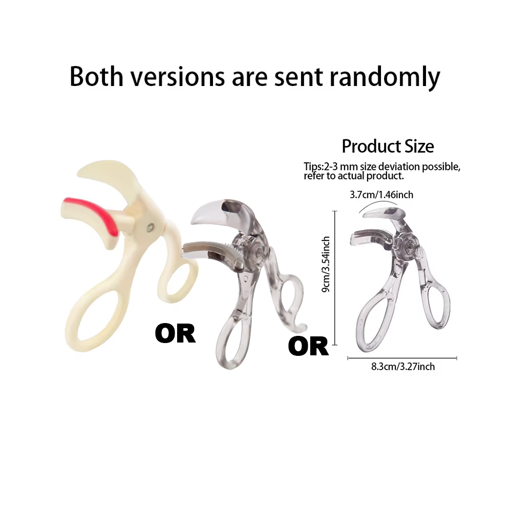 Dual-Type Eyelash Curler with Comb – Wide & Partial Clip Options, Waterproof, Long-Lasting, Natural Curl, Unisex Certified