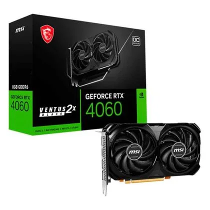 2024 USED MSI RTX 4060 VENTUS 2X BLACK 8G GPU 128Bit NVIDIA RTX 2505MH