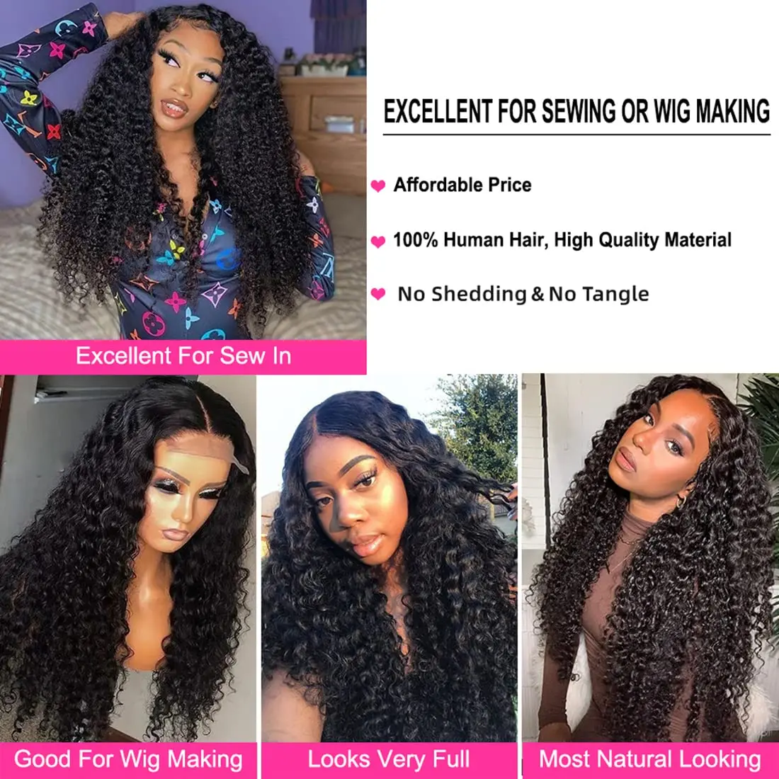 Onda profunda pacotes com fechamento de cabelo humano 3 pacotes com fechamento de renda 4x4 com cabelo do bebê pré arrancado parte livre cor natural # 1B