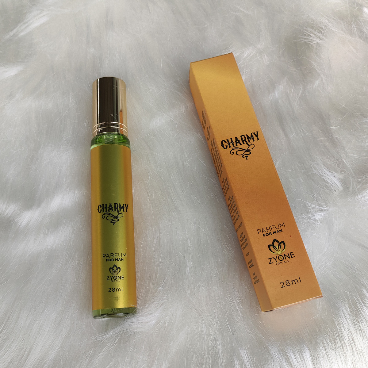 Perfume Masculino Charmy 28ML Zyone Eau de Parfum Alta Fixação de Até 24 horas - Envio do Brasil