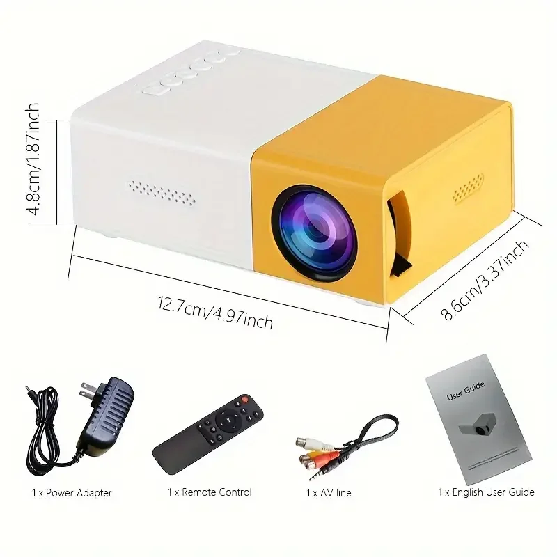 Proiettore Home Theater a LED Piccolo proiettore esterno portatile 300 lumen Home Theater Riunione in ufficio da campeggio all'aperto
