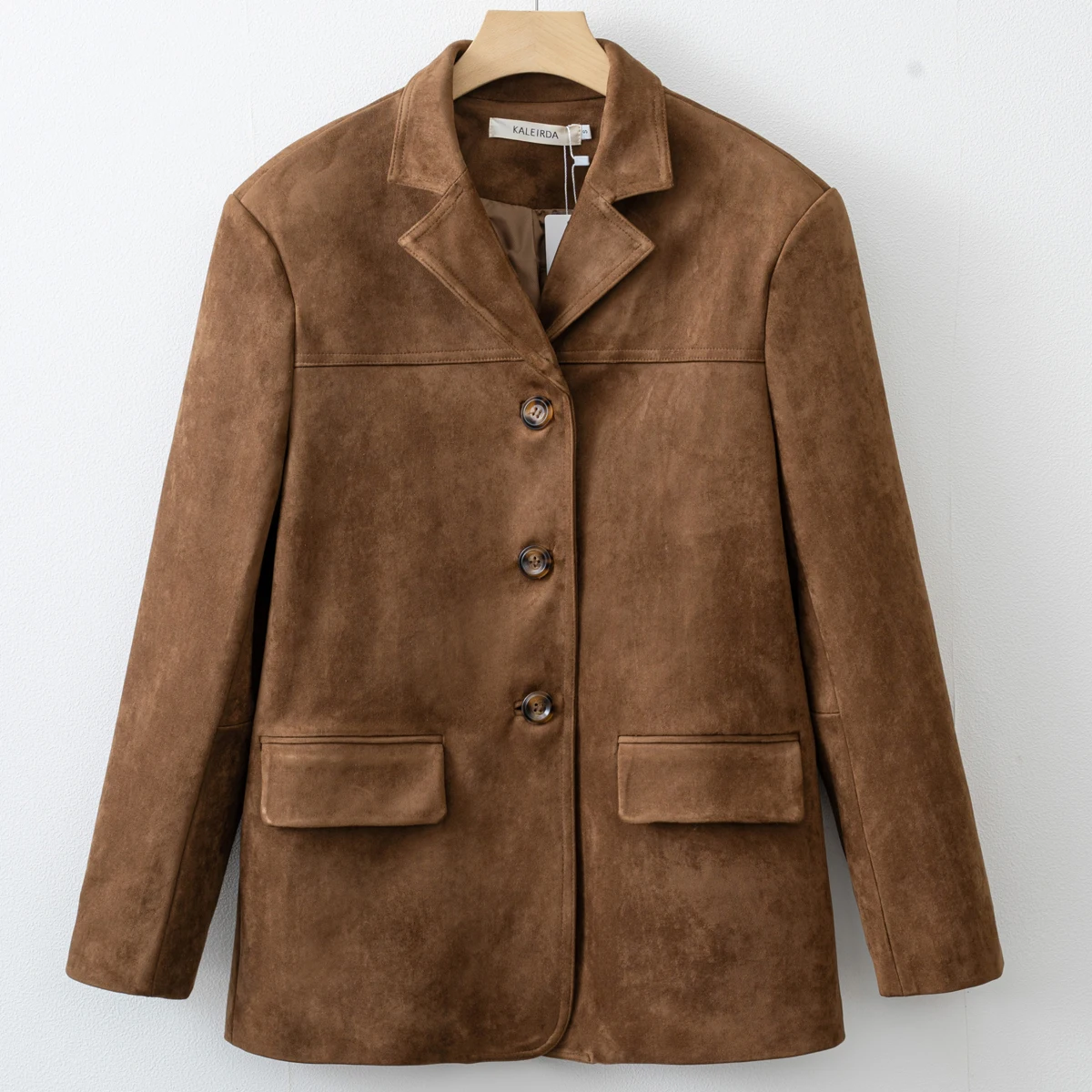 2025 ฤดูใบไม้ร่วง/ฤดูใบไม้ร่วงฤดูหนาวใหม่ผู้หญิงแฟชั่น Suede Basic Jacket Basic Blazer