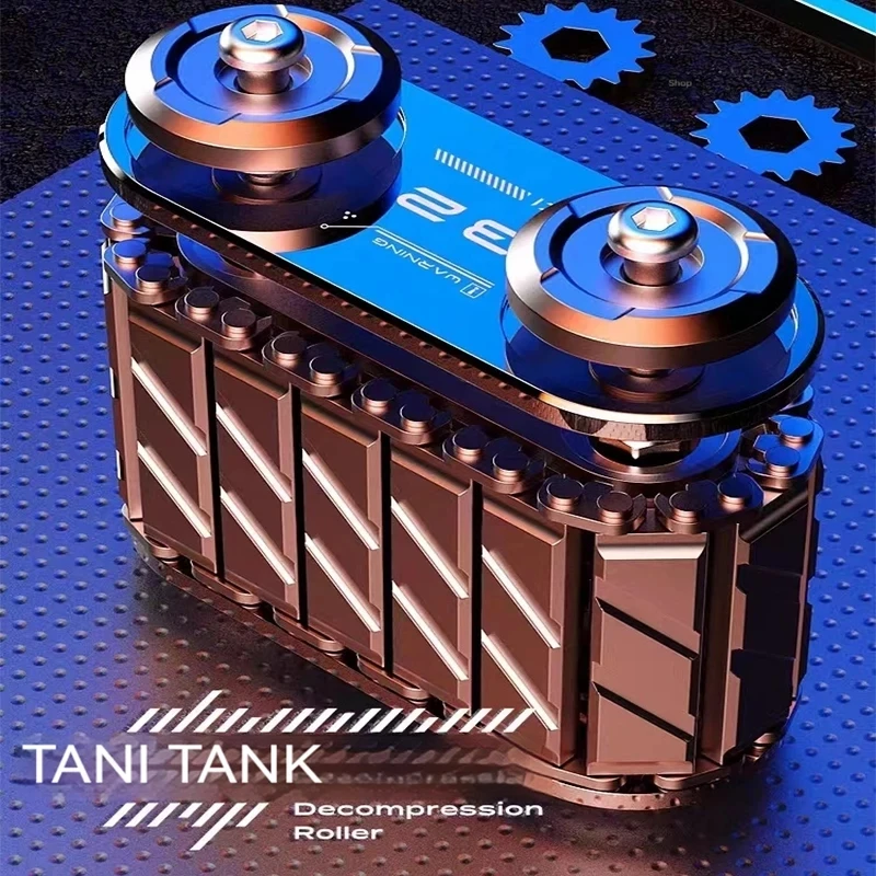Tanque fidget rolo autismo tdah metal edc brinquedos de mesa de escritório brinquedos ansiedade alívio do estresse brinquedos presente adulto