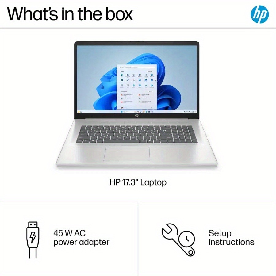 HP 17.3" HD+ Business Laptop,Intel Core i3-N305,32GB DDR4 RAM,2TB SSD,Intel UHD Graphics,Wi-Fi 6,Windows 11 Home,Natural Silver
