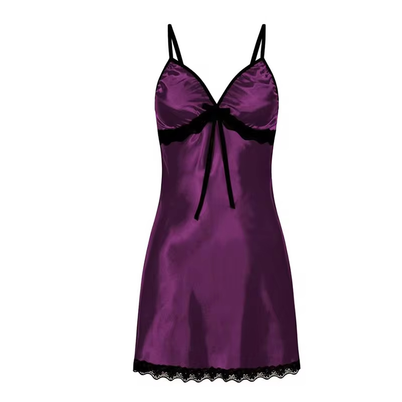 ผู้หญิงชุดนอนเซ็กซี่ขนาดใหญ่ลูกไม้ nightgown ชุดนอนแขนกุด V คอชุดนอนหลายสี nightgown