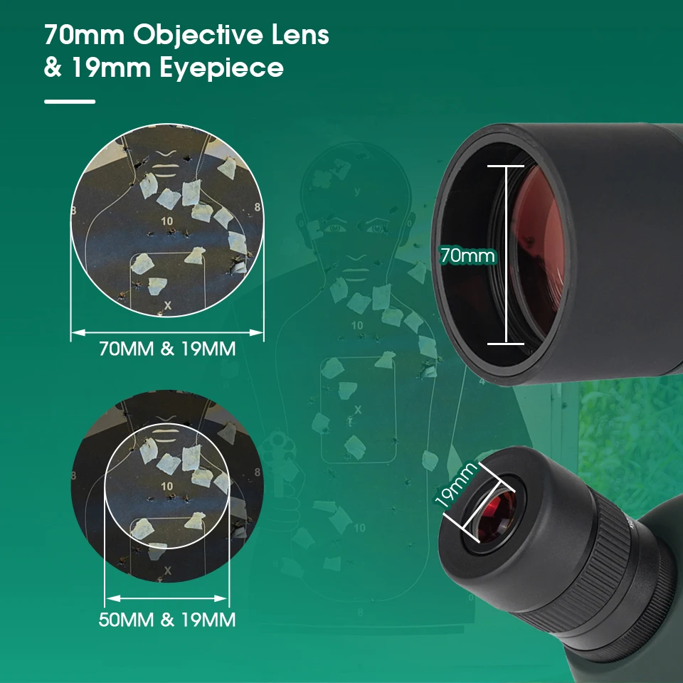 Svbony sv28 luneta 50/60/70/80mm zoom poderoso com tripé à prova d'água, equipamento de acampamento, tiro ao alvo, observação de pássaros