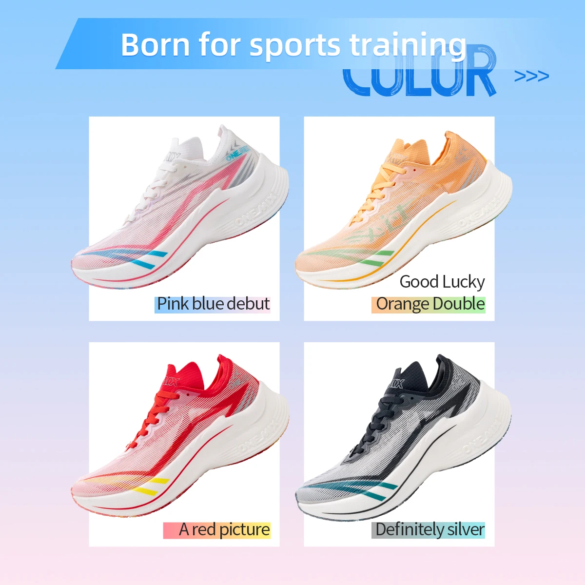 ONEMIX New Marathon Carbon Plate Running Racing Shoes Men Professional Stable Support Shock-relief Ultra-light Rebound Sneakers