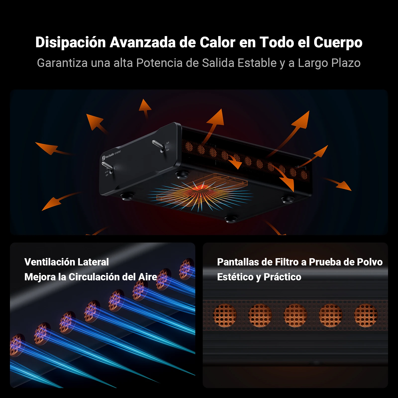 Fosi Audio-AMPLIFICADOR DE POTENCIA ESTÉREO V3 Mono, amplificador profesional de 2/2, 1/3/4/5 canales, TPA3255, Mini Amp, 240W