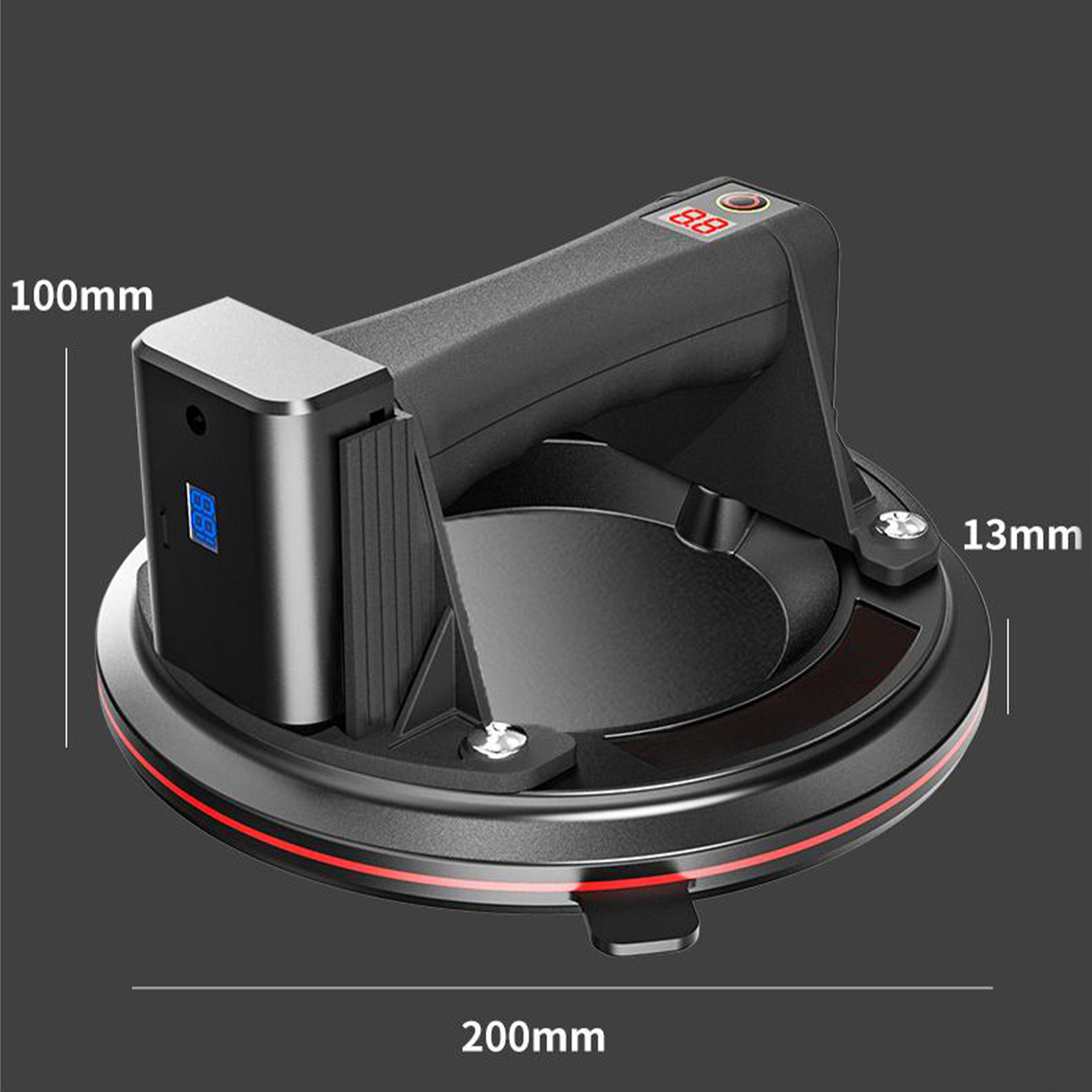 Lève-vitre électrique à ventouse sous vide, capacité de charge de 200KG, 8 pouces, robuste, à main, pour déplacer de grands carreaux de granit