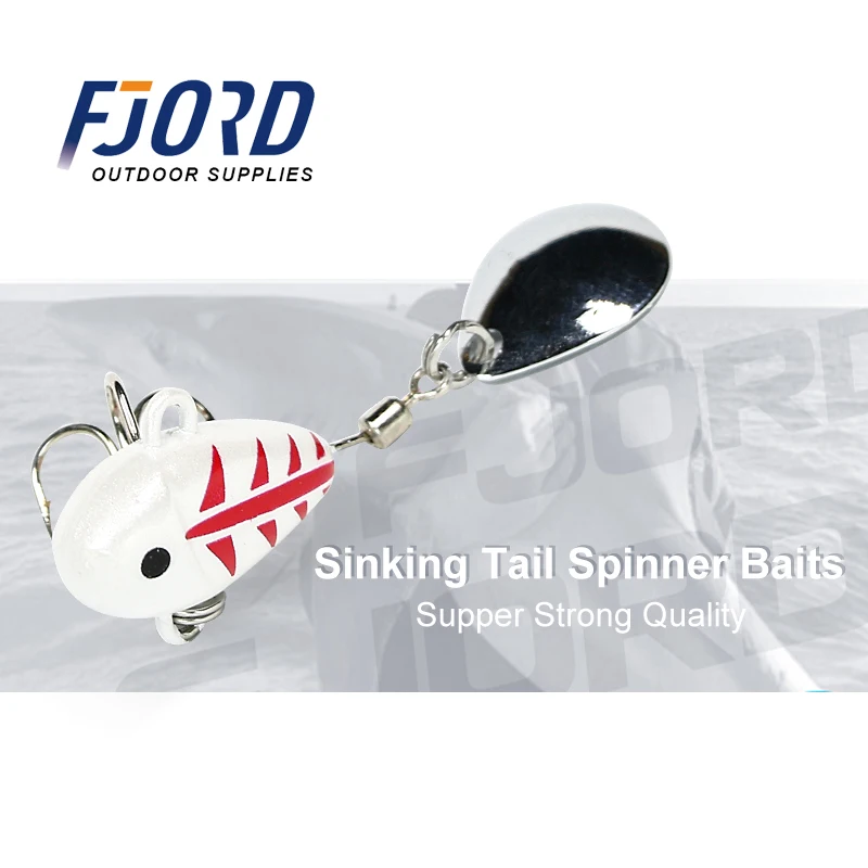 FJORD 7g/10,5g/14g Spinning Tail-spinner Swimbait Señuelos de Pesca Spinnerbait Vib Metal cebo Artificial accesorios de pesca de carpa