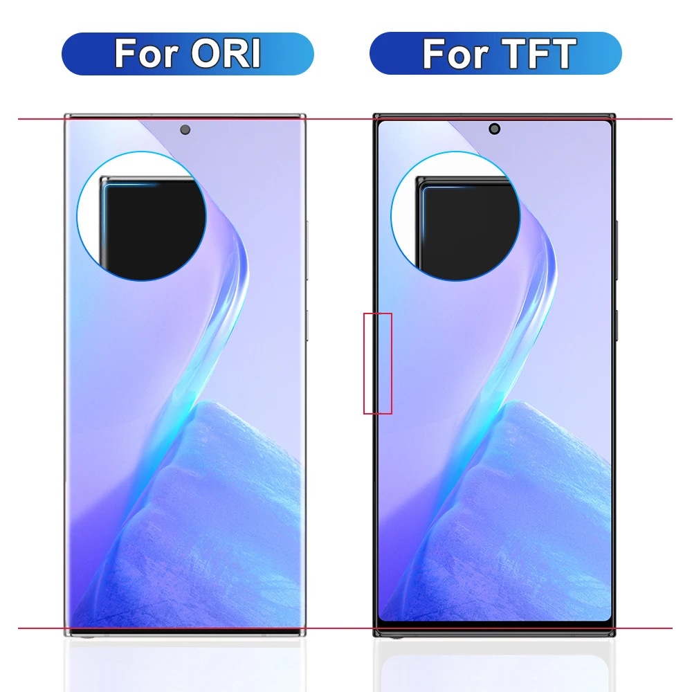 TFT For Samsung Note20 Ultra Screen 4G LCD Touch Screen Replacement +Frame For Samsung Galaxy Note 20 Ultra 5G N986B LCD Display