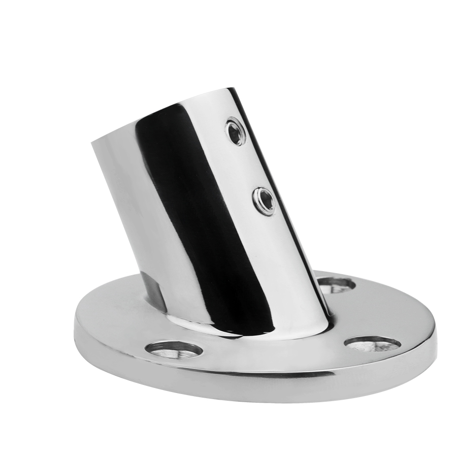 25mm 30 45 60 90 Degrees Mount Pipe Stanchion Stainless Steel Boat Handrail Fittings Stanchion Round Base