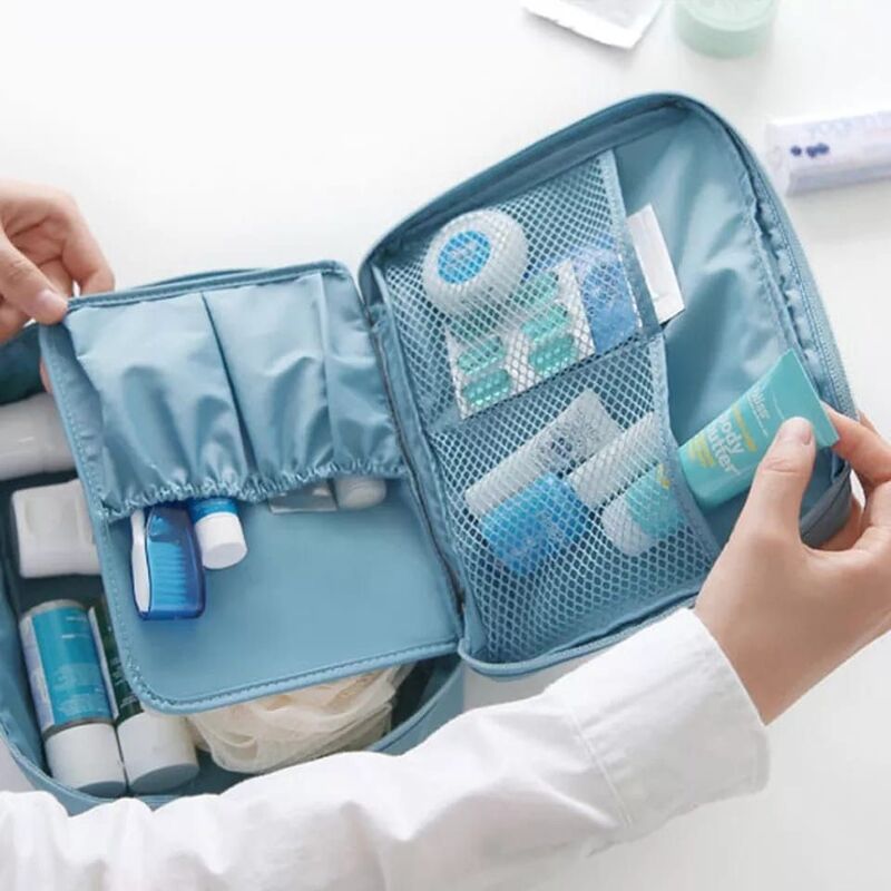 Bolsa de Maquiagem e Armazenamento Geral P/ Viagem em Cores Sortidas Enviadas Aleatoriamente - Envio Rápido P/ Todo Brasil