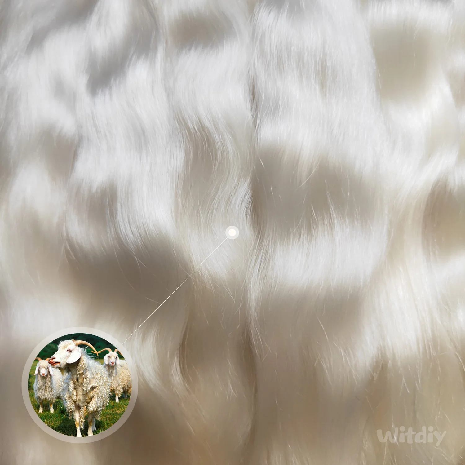 witdiy/24-30cm/モヘアドールヘア/オーガニックヘア/モヘアストランド/モヘアロック/モヘアカールリボーン/ヘアパオラヘア/モヘアウィッグbjdウィッグ