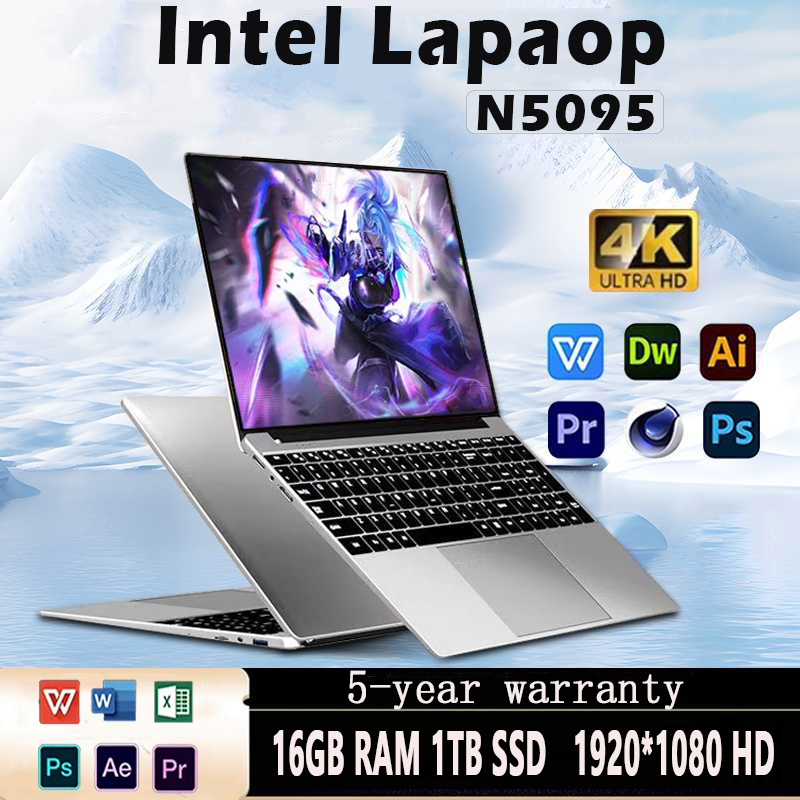 Nieuwe 14.1 "Laptop Computer 16Gb Ram 1Tb Ssd Intel Celeron N5095 1920*1080 Resolutie Laptop Windows 11 Kantoor Studie Computer
