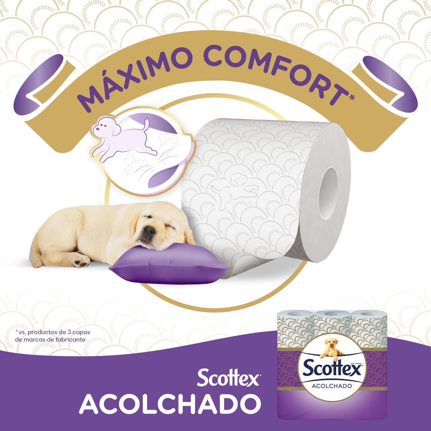 Carta igienica imbottita Scottex 3 strati-confezioni salvaspazio-grande morbidezza e Comfort