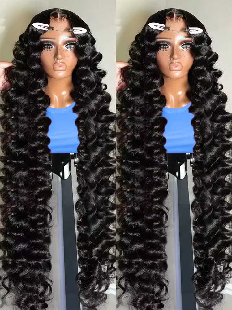 Losse Diepe Golf 13x6 HD Kant Frontale Menselijk Haar Pruiken Braziliaanse Krullend Pruiken 13x4 Menselijk Haar Kant voor Pruik Preplucked Remy Haar
