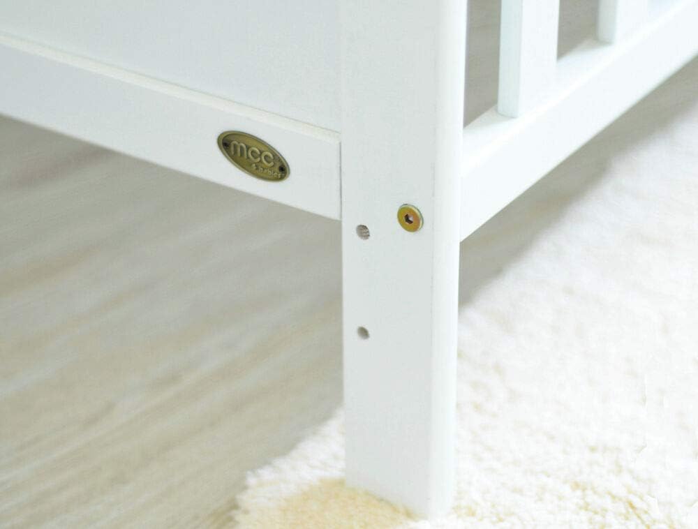 mcc direct Wooden Baby Cot Bed & Drawer & Aloe Vera Mattress (Orlando Drawer)