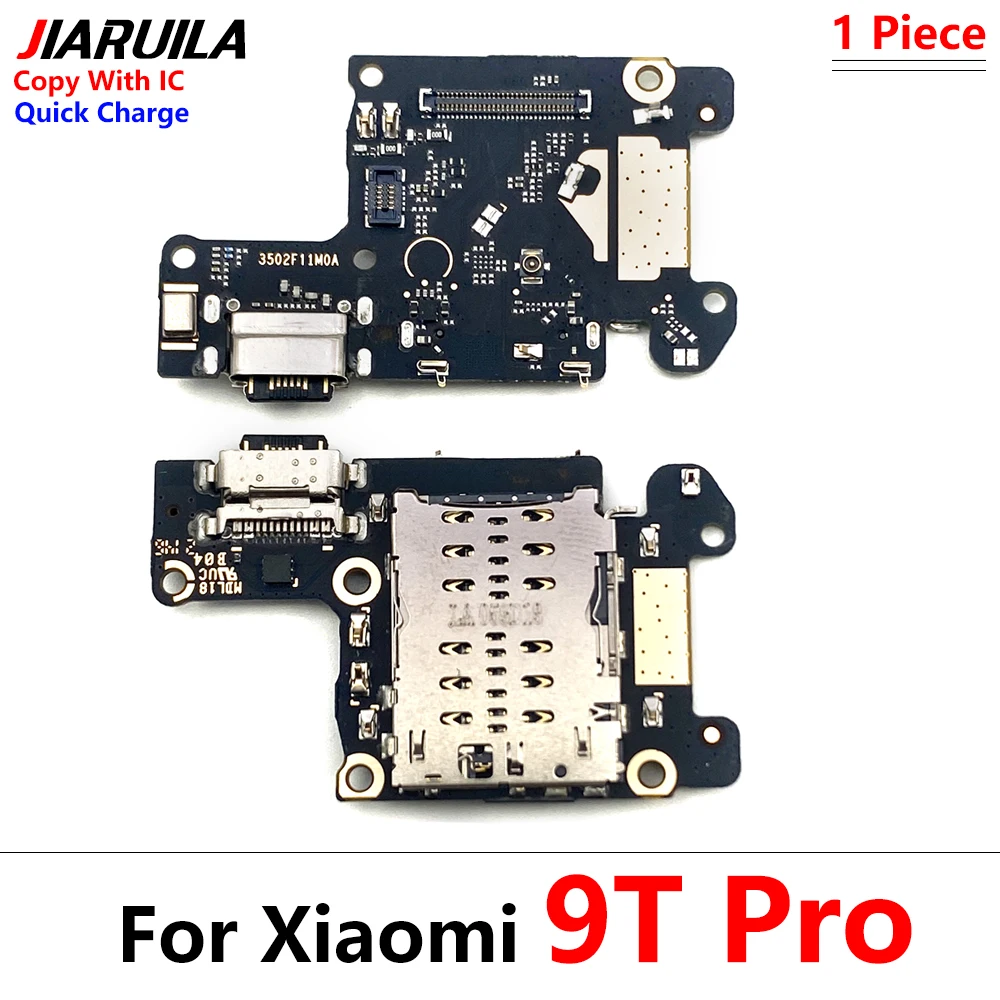 Nuevo para Xiaomi 10T 9T 10 11T Pro 12T 10 Lite USB con puerto de carga Micro Cable flexible con placa de micrófono IC