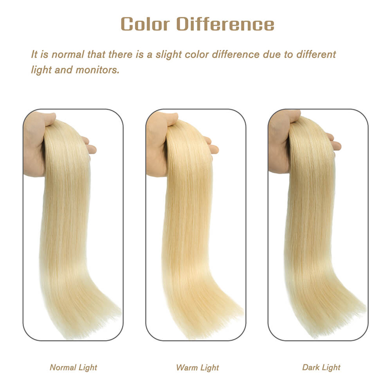 # Extensiones de cabello humano con 613 Clips, Color rubio, extensiones de cabello Natural liso, postizo de peinado suave para mujer