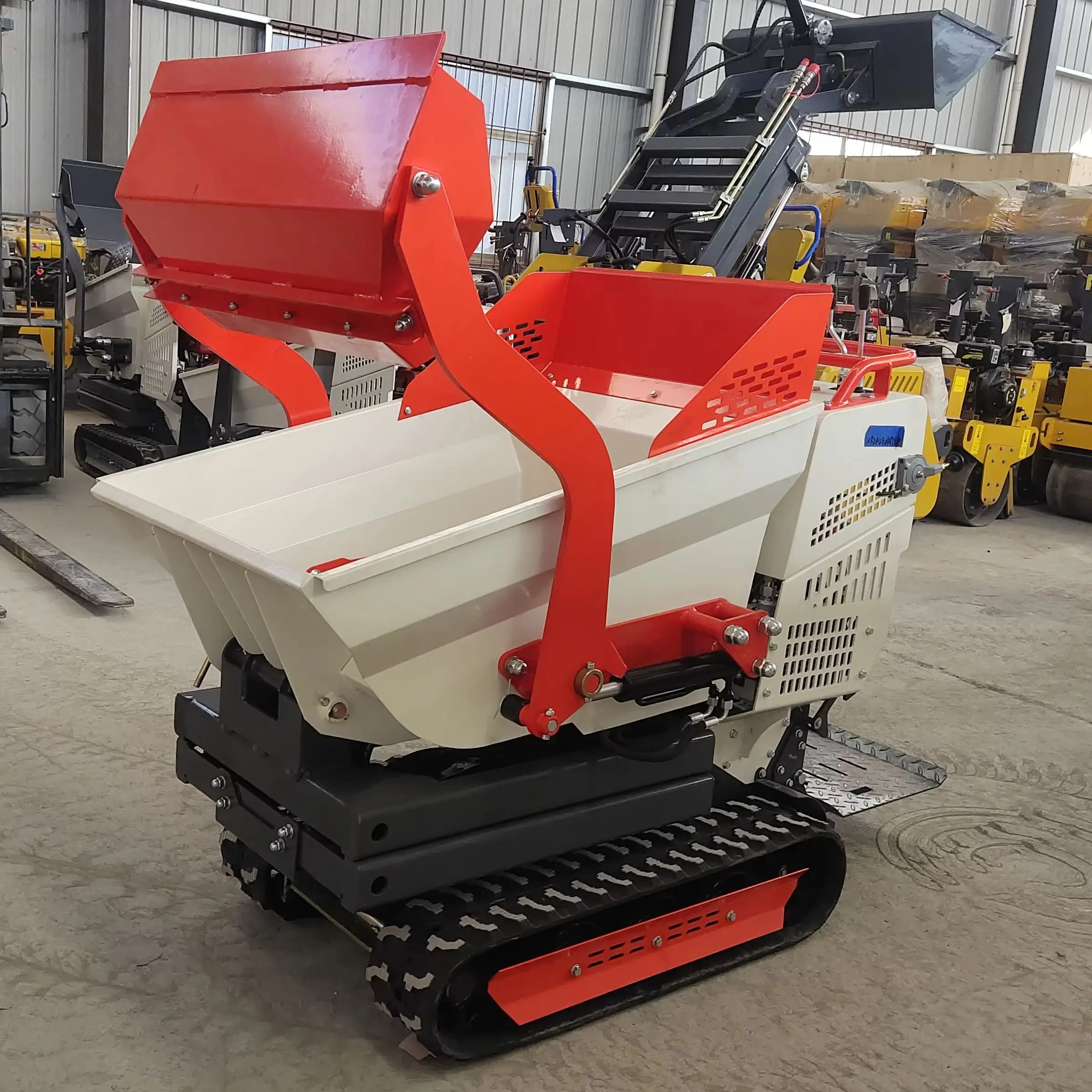 Camión volquete sobre orugas pequeño, 500 KG, uso hidráulico en jardín, Mini volcadores, micropista de carga automática de alta calidad, personalizado a la venta
