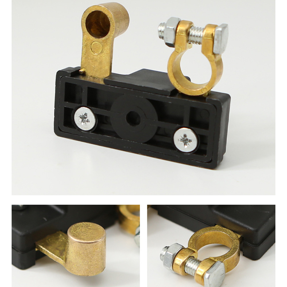 Interruptor de desligamento negativo de latão com bateria 100 A, interruptor mestre de desconexão da bateria, interruptor de corte/desligamento de energia 12-24V