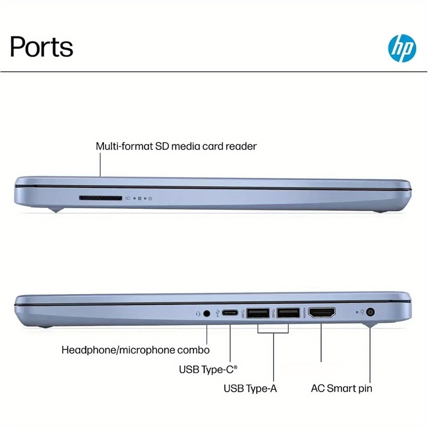 HP 14" HD LED Ultra Light Laptop with 1-Year Microsoft 365,Intel Processor N150,4GB RAM,128GB UFS,Windows 11 Home in S Mode