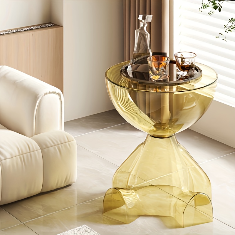 Mesa de centro acrílica, sofá cama, mesa auxiliar, mesa de centro transparente creativa para sala de estar, accesorios para el hogar, decoración del hogar