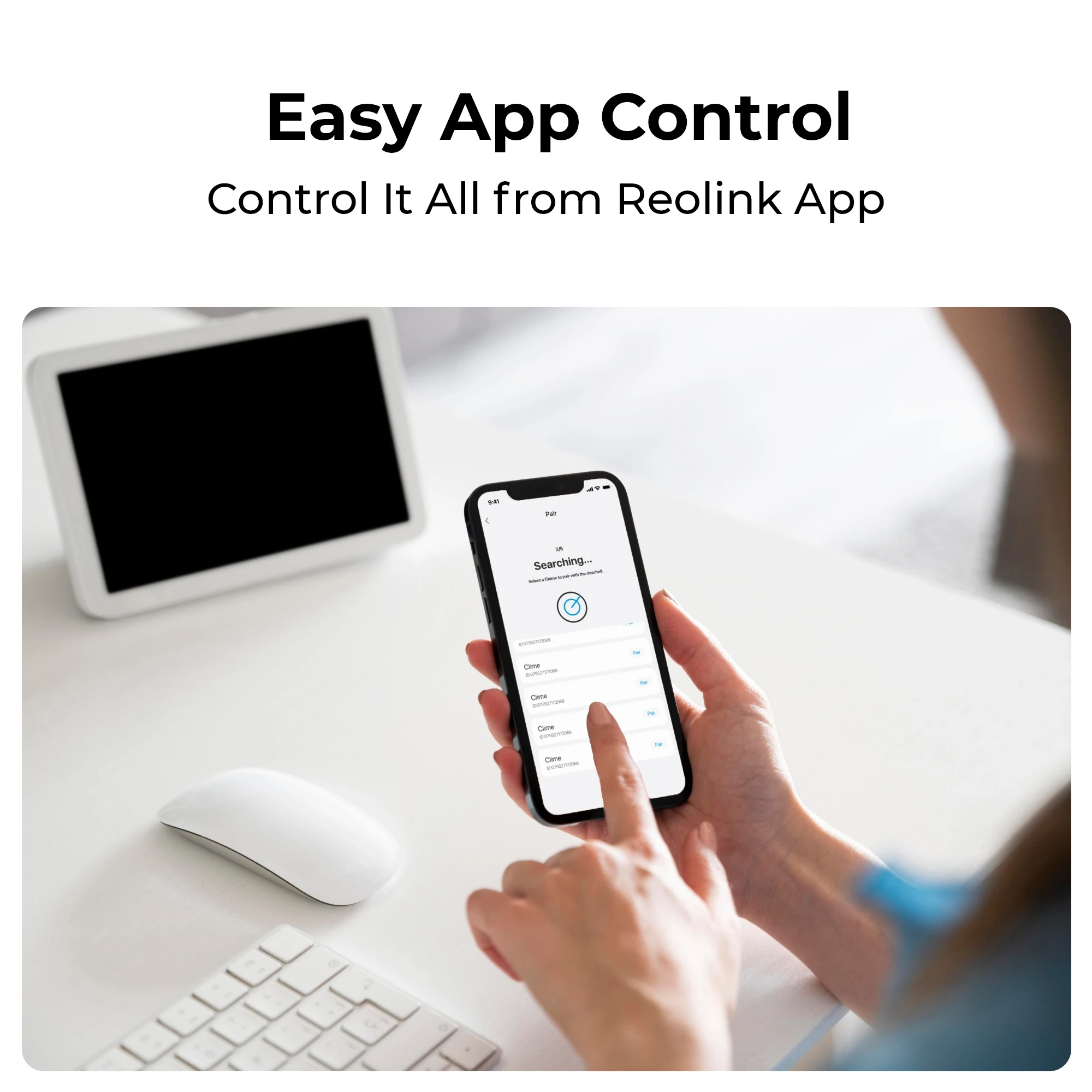 Reolink Chime, entwickelt für Reolink Video-Türklingel, Plug-in, Fernbedienung, regelbare Klingeltöne, Lautstärke, Licht