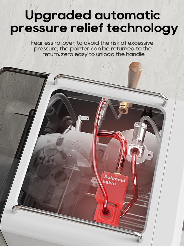 HiBREW-cafetera Espresso semiautomática, función artesanal, presión de 20bar, temperatura ajustable para capuchino y Latte H10plus