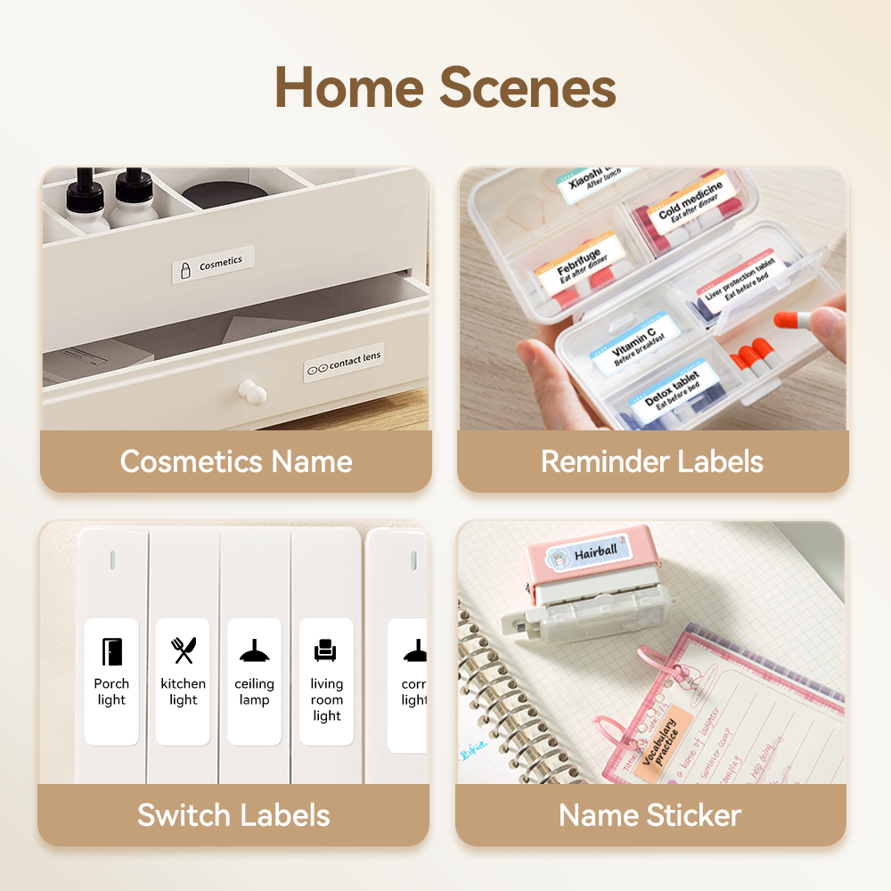 6 Rollen Mini-Thermo drucker Papier Anti-Öl-Etikett Preis selbst klebende Etiketten aufkleber für Niimbot d11 d110 d101 h1s