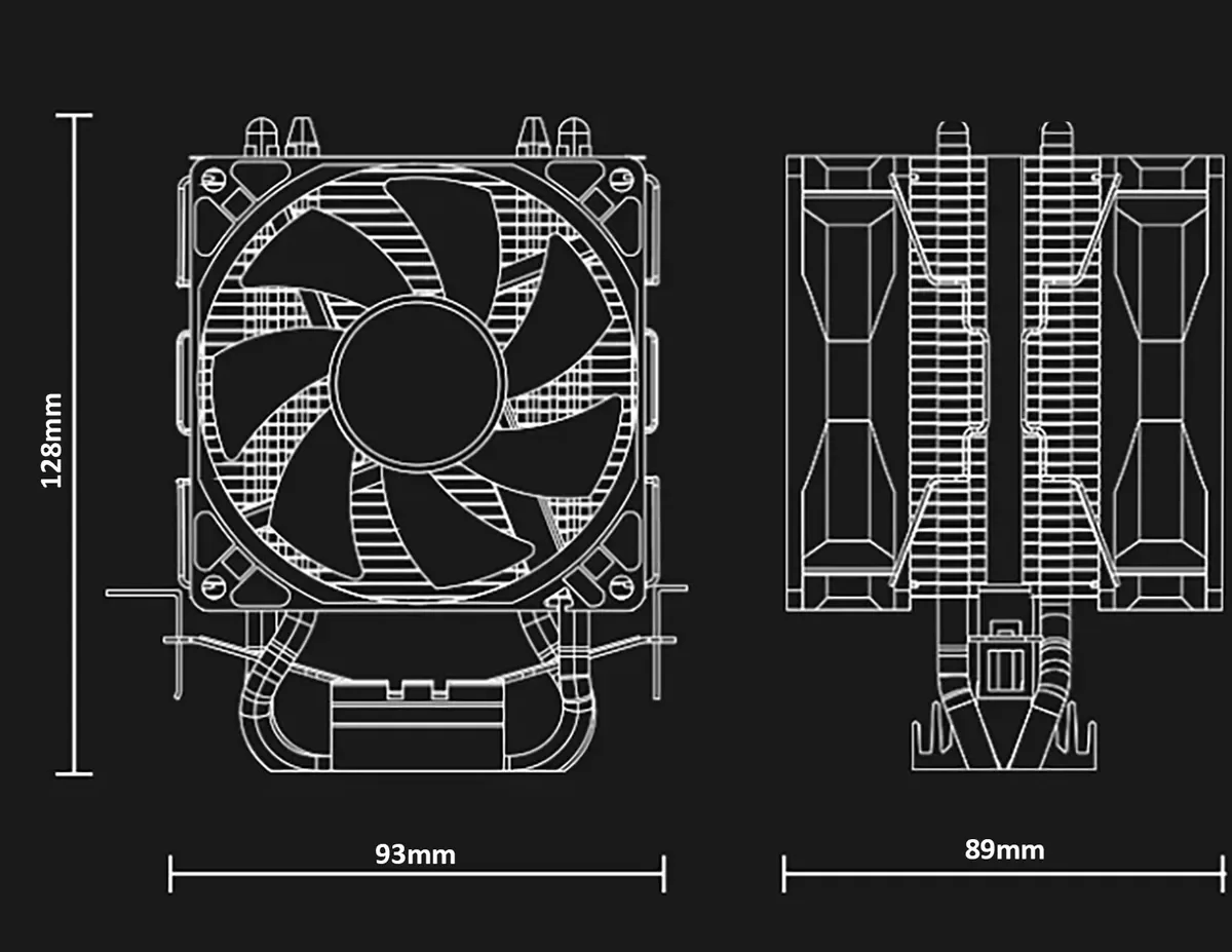 Air Cooler Processador Duplo PC CPU RGB Intel AMD Universal Sistema de Refrigeração G-VR342 Eficiência e Desempenho Ideal Gaming