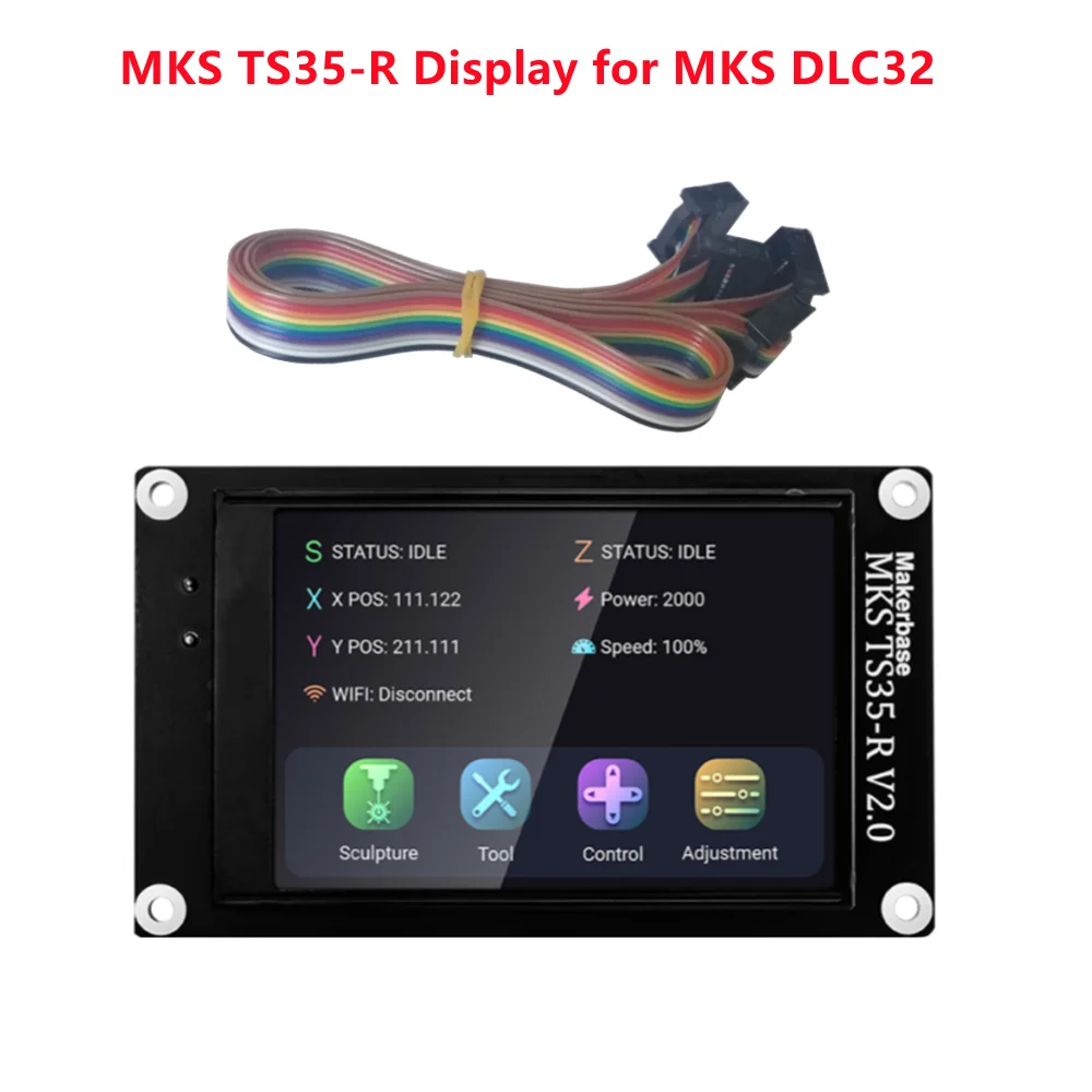 MKS DLC32 v2 32bits GRBL controlador Wifi sin conexión TS35-R pantalla LCD CNC3018 MAX PRO kits de actualización para máquina de grabado láser CNC