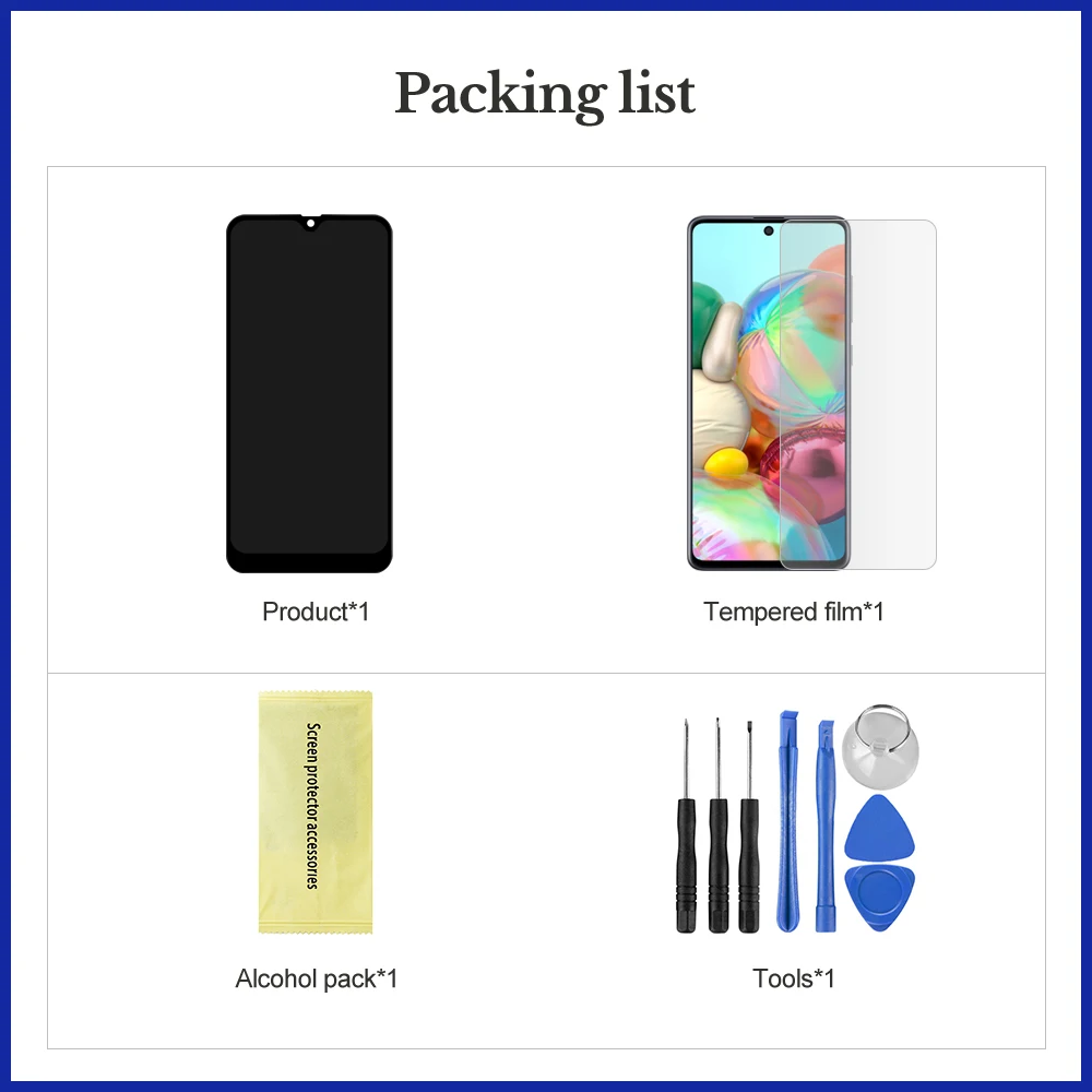 100% probado para Samsung A50 SM-A505FN/DS A505F/DS A505 pantalla LCD Digitalizador de pantalla táctil con marco para Samsung A50 lcd