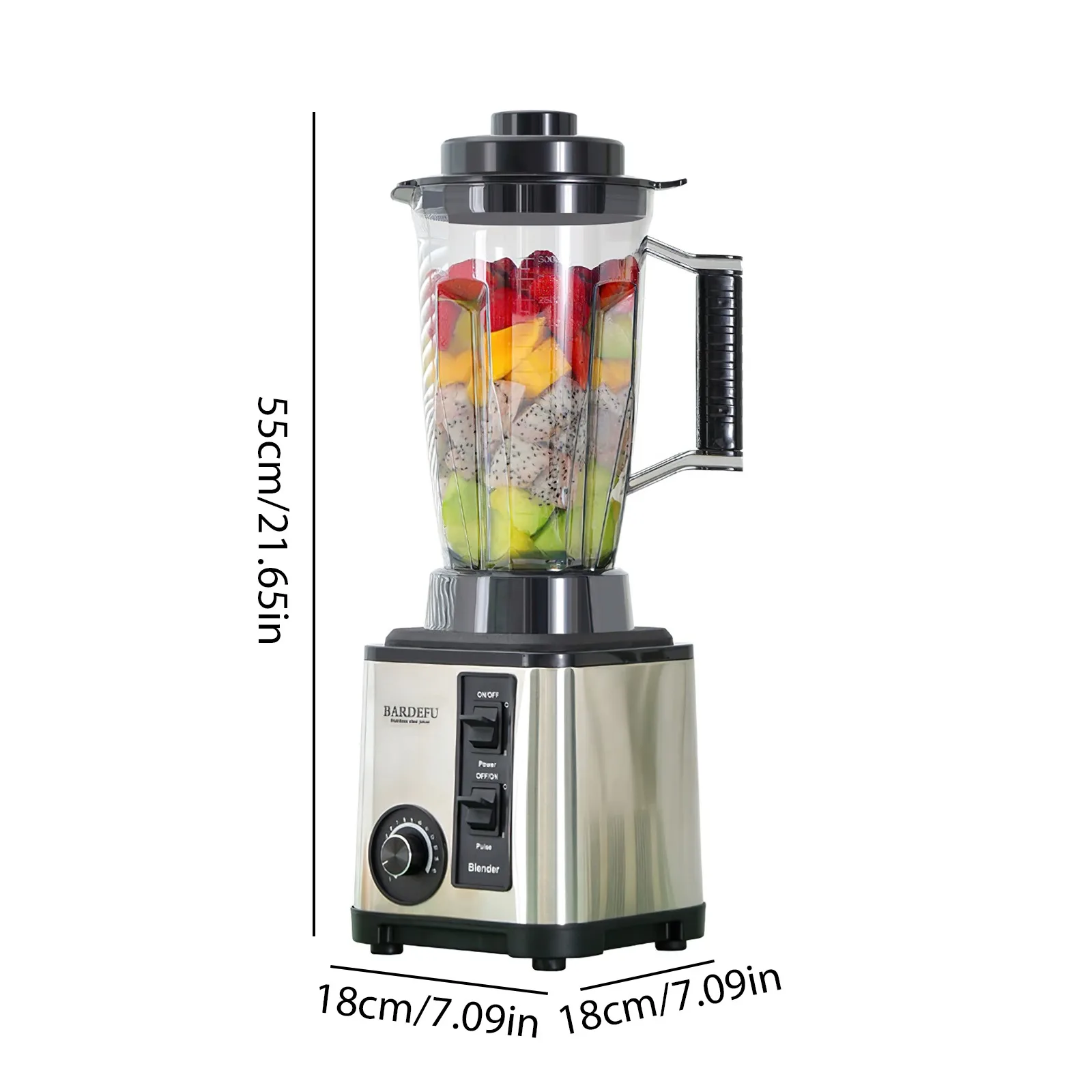 GECOFEER 3L 6-in-1-Mixer, Edelstahl, großes Fassungsvermögen, geschnittenes Gemüse und Schnitzel, Eisbrecher, Salatmühle, Fleischwolf, Entsafter